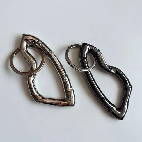 Cute Carabiner Keychain Clips Cool Modern Irregular Design Carabiner Hook Holder Key Ring Clasp for Men Women Gift in Saudi Arabia