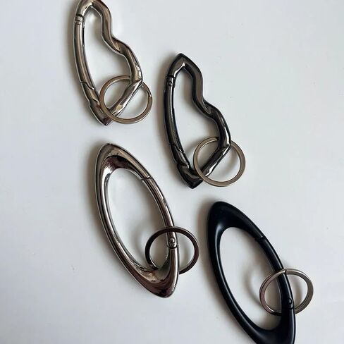 Cute Carabiner Keychain Clips Cool Modern Irregular Design Carabiner Hook Holder Key Ring Clasp for Men Women Gift in Saudi Arabia
