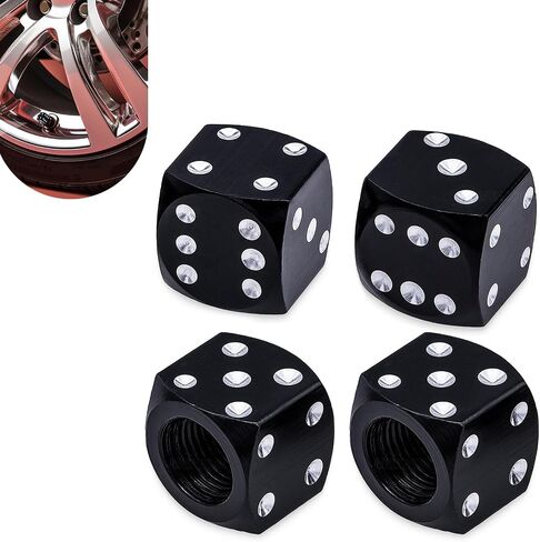 4pcs قبعات جذع صمام الإطارات النرد ، أغطية جذع صمام سبيكة الألومنيوم ، غطاء الهواء الإطارات المضاد للتسرب العالمي ، للسيارة ، سيارات الدفع الرباعي ، شاحنة ، دراجة ، دراجات نارية (أحمر) in Saudi Arabia
