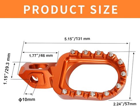 RUTU Dirt Bike Foot Pegs CNC Anti-Skid Pedals Rests Compatible with Most Dirt Bike 125-530 SX SXF XC XCF 2016-2025 TE150 FE501 FS450 TC250 TX125 FX300 18-23 Footpegs,Orange in Saudi Arabia