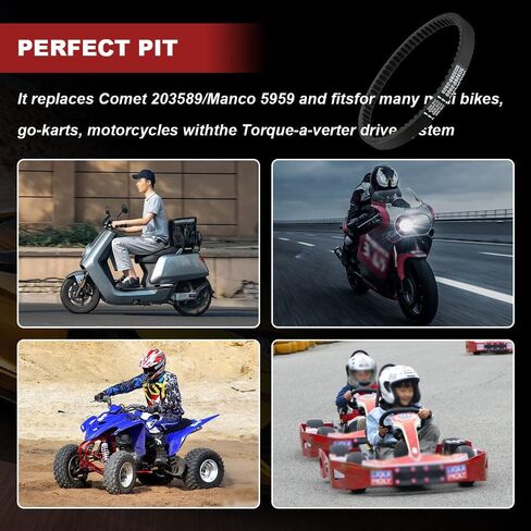 30 سلسلة Go Kart Drive Belt ، حزام محول عزم الدوران ، استبدال حزام محرك KT196 لـ Manco 5959 Comet 203589 Murray 12-8487 Belt in Saudi Arabia