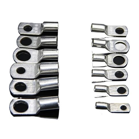 100pcs SC6-SC25 Tinned Copper Ring Bare Crimp Terminal Lug Battery Electric Welding Wire Connector Set SC6-6 16-8 Automotive in Kuwait