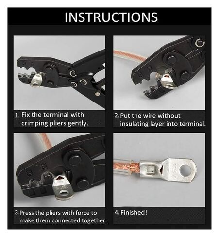 100pcs SC6-SC25 Tinned Copper Ring Bare Crimp Terminal Lug Battery Electric Welding Wire Connector Set SC6-6 16-8 Automotive in Kuwait