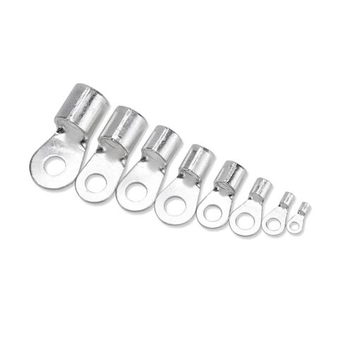 100 PCS OT-1.5 OT-2.5 OT-5.5 10AWG 12AWG 14AWG 16AWG Open Copper Crimp Terminal Lug AWG 6-2 Battery Cable Connector (Color : OT2.5-4(16-14AWG M4), Size : 100PCS) in Kuwait