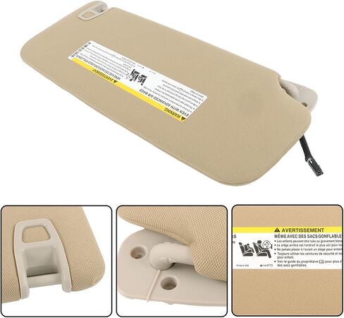 Gray Driver Side Sun Visor with Mirror Replacement for Escalade Suburban Avalanche Tahoe Silverado Sierra Yukon XL 2007-2014 22850306 in Saudi Arabia