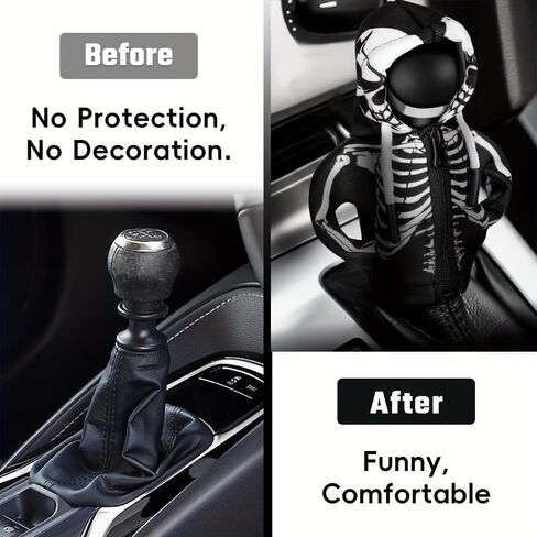 Yajeea Halloween Gear Shift Hoodie - Universal 2 "Car Gear Shift Cover ، Wharing Polyester Sefleton Shifter Hoodie لزيارة السيارة الداخلية المخيفة in Saudi Arabia