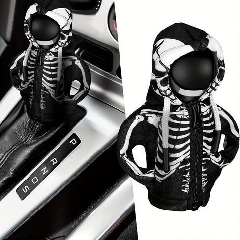 Yajeea Halloween Gear Shift Hoodie - Universal 2 "Car Gear Shift Cover ، Wharing Polyester Sefleton Shifter Hoodie لزيارة السيارة الداخلية المخيفة in Saudi Arabia