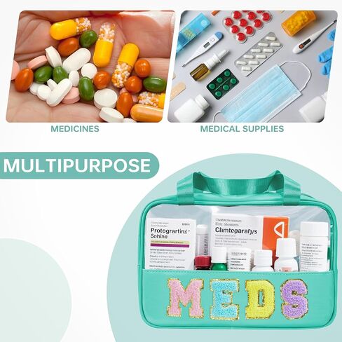 كيس الطب تشنيل خطاب نايلون كيس الطب لأكياس ميدس مسافرة أكياس ماكياج مكياج كيس مستحضرات التجميل للأكياس للنساء (STB-LV-Meds ، STB-LV-Meds) in Kuwait