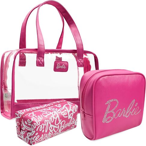 Barbie Toiletry Bags Set of 3, Zipped Wash Bag and Cosmetic Bag Holiday Essentials - Gifts for Her in Saudi Arabia