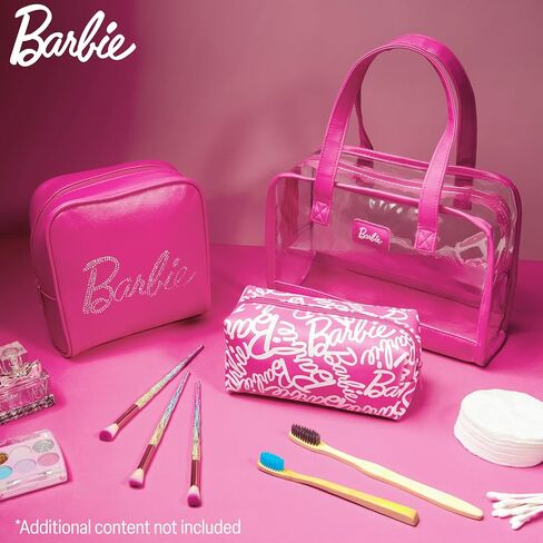 Barbie Toiletry Bags Set of 3, Zipped Wash Bag and Cosmetic Bag Holiday Essentials - Gifts for Her in Saudi Arabia