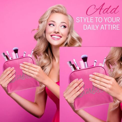Barbie Toiletry Bags Set of 3, Zipped Wash Bag and Cosmetic Bag Holiday Essentials - Gifts for Her in Saudi Arabia