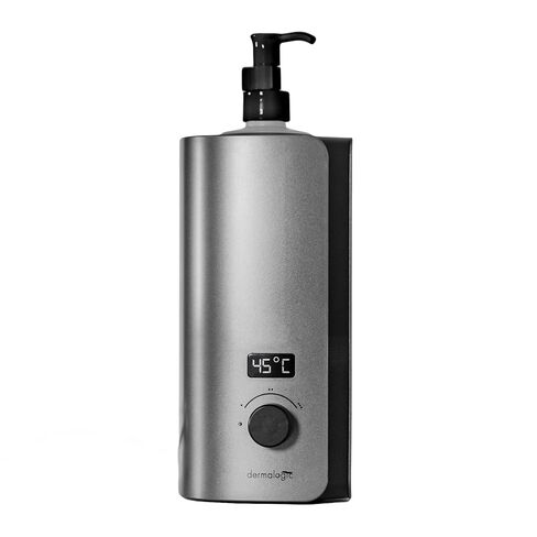 Massage Oil Warmer for Pro Spa Massage, Home Lotion Warmer with Aluminum Bottle Pump Set, Plug-in Oil Heater Beauty Salon Treatment Equipment, Light Wood in Kuwait