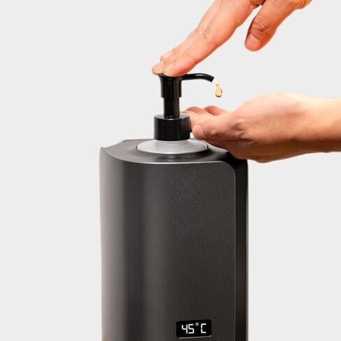 Massage Oil Warmer for Pro Spa Massage, Home Lotion Warmer with Aluminum Bottle Pump Set, Plug-in Oil Heater Beauty Salon Treatment Equipment, Light Wood in Kuwait