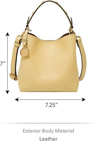 Fossil Jessie Leather Patchwork Small Bucket Crossbody Bag in Saudi Arabia