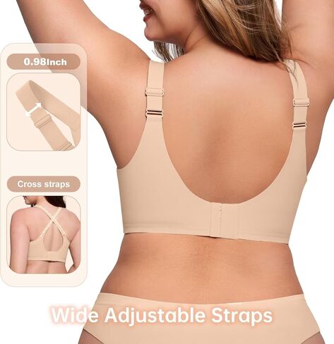 حمالة صدر لاسلكية بتغطية كاملة ودعم سلس لرفع حمالات الصدر للنساء بدون أسلاك داخلية مريحة ورقبة على شكل حرف V حمالة صدر يومية in Kuwait
