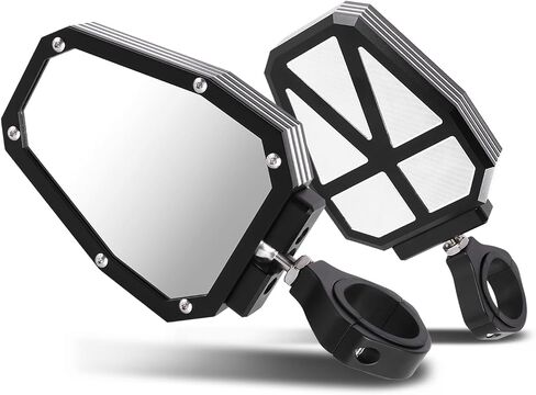 DNA Motoring Pront Pront من Mirror UTV Sideview Mirror ، أسود ، متوافق مع هوندا كاواساكي سوزوكي ياماها UTV (SXS) ، 1.75 "2" المشبك ، نمط المستطيل ، MP-MR-U002 in Kuwait