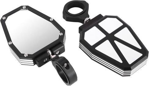 DNA Motoring Pront Pront من Mirror UTV Sideview Mirror ، أسود ، متوافق مع هوندا كاواساكي سوزوكي ياماها UTV (SXS) ، 1.75 "2" المشبك ، نمط المستطيل ، MP-MR-U002 in Kuwait