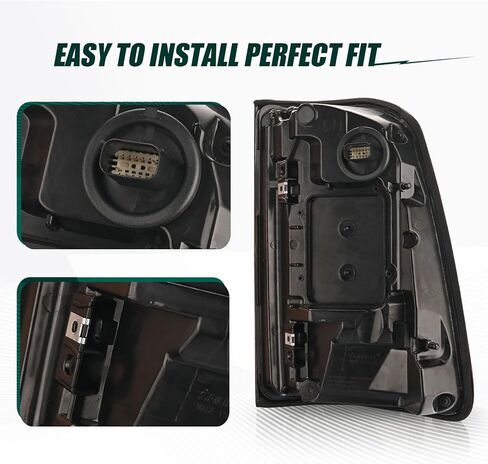 مجموعة مصابيح الذيل بدون نقاط عمياء متوافقة مع 2019 2020 2021 2022 دودج رام 1500 مصباح فرامل خلفي LED دخان أسود، يستبدل # CH2801216 55112992AC (جانب الركاب الأيمن) in Kuwait