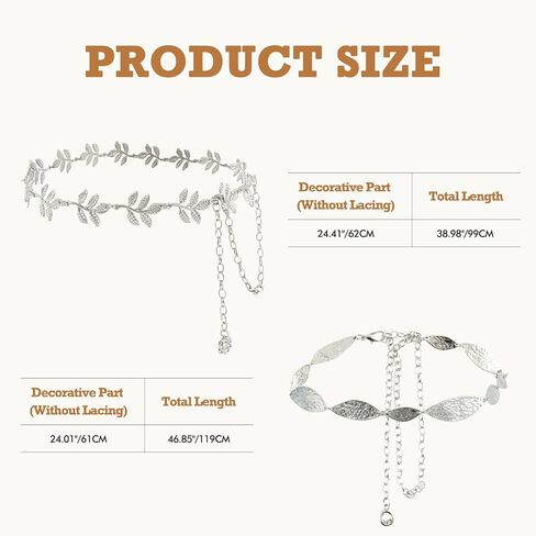 Docila Western Belt Hat Band Women Cowboy Chain Band Band Chain Band Band Chain Band Band Band Band Chain Band Band Band Band Band Cowboy Cowgirl Hat Straps Art Bress Weistband Rodeo Outsities Excesssories in Kuwait