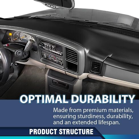 غطاء لوحة المعلومات Pit66 متوافق مع 2002-2006 Chevy Avalanche/Fit 2001-2006 GMC Yukon/XL Denali/Fit Chevy Silverado 3500/GMC Sierra 3500 Dash Panel Black in Saudi Arabia