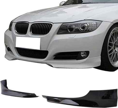 Pre-Painted Front Splitter Lip Compatible with 2009-2011 BMW 3 Series E90 LCI, Factory Style PP Painted Jet Black # 668 Front Splitter Lip Available by IKON MOTORSPORTS, 2010 in Saudi Arabia