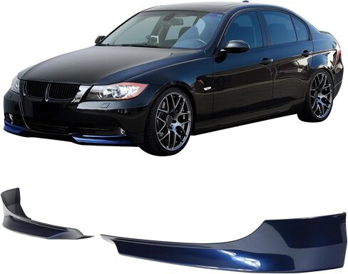 Pre-Painted Front Splitter Lip Compatible with 2009-2011 BMW 3 Series E90 LCI, Factory Style PP Painted Jet Black # 668 Front Splitter Lip Available by IKON MOTORSPORTS, 2010 in Saudi Arabia