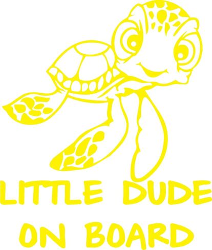 Little Dude on Board (Squirt) Die-Cut Vinyl Decal - (Size: 6 inch X 4 inch Color: You Choose) - for Car, Truck, Windows, RV, Trailers, Bumpers, Laptop, Lockers, etc. (Cool Blue) in Saudi Arabia