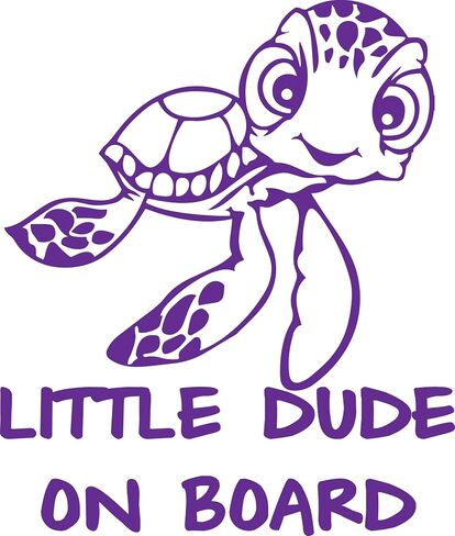 Little Dude on Board (Squirt) Die-Cut Vinyl Decal - (Size: 6 inch X 4 inch Color: You Choose) - for Car, Truck, Windows, RV, Trailers, Bumpers, Laptop, Lockers, etc. (Cool Blue) in Saudi Arabia
