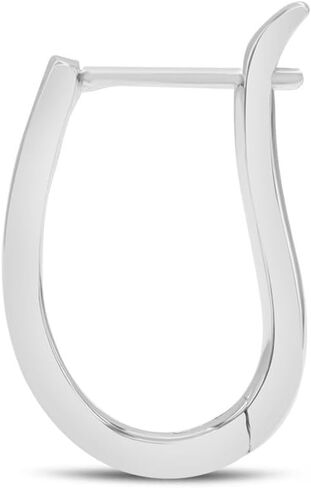 TimeLess Classics 10K Gold Natural Diamond Channel Set U-Shape Huggie Hoop Earrings For Ladies - 0.25 CTW | Color J-K | Clarity I2-I3 in Kuwait