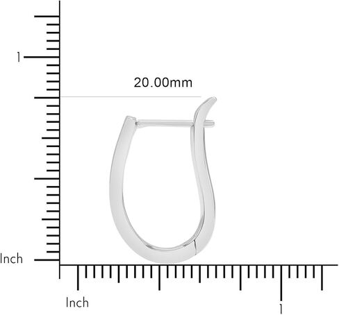 TimeLess Classics 10K Gold Natural Diamond Channel Set U-Shape Huggie Hoop Earrings For Ladies - 0.25 CTW | Color J-K | Clarity I2-I3 in Kuwait