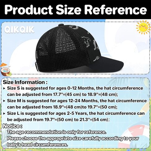 qikqik Baby Baseball Cap Toddler Baseball Hat Infant Ball Cap Newborn Hats Boys Girls Toddler Snapback Hat Kids Trucker Hats in Saudi Arabia