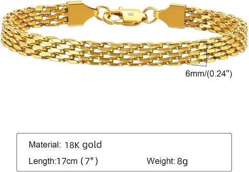 18k Gold Solid Mesh Bracelet With Adjustable Winding Chain, Popcorn, High-End Jewelry, Ladies' Gift in Saudi Arabia