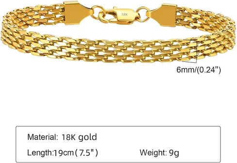 18k Gold Solid Mesh Bracelet With Adjustable Winding Chain, Popcorn, High-End Jewelry, Ladies' Gift in Saudi Arabia