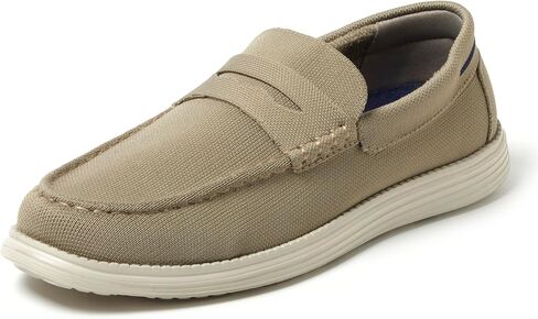 Dearfoams Men's Rollins تنزلق على آلة خفيفة الوزن مريحة قابلة للغسل مع دعم القوس loafer in Kuwait
