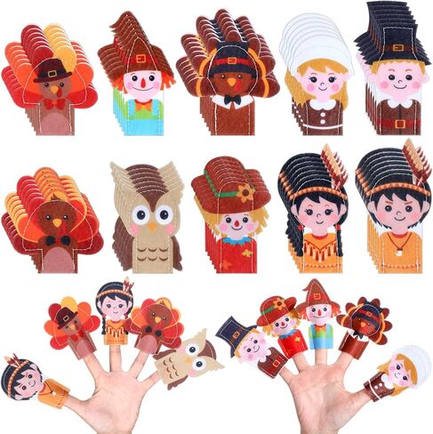 Honoson 60 Pcs Winter Finger Puppets for Kids Felt Puppets Toys Bulk Penguin Polar Bear Snowman Reindeer Finger Puppets for Toddler Winter Party Favor Educational Supplies Xmas Gift in Saudi Arabia