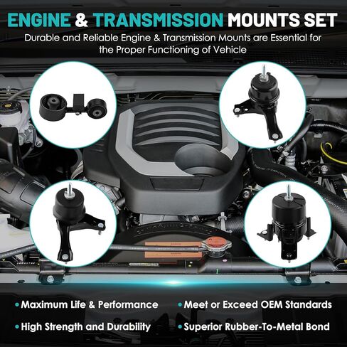 حامل محرك المحرك وحامل ناقل الحركة مجموعة من 3 قطع تناسب شيفروليه أفيو، Aveo5، لبونتياك G3 Wave Wave5 L4 1.6L مجموعة حامل ناقل الحركة اليدوي #A5350HY A5351 A5378 in Kuwait