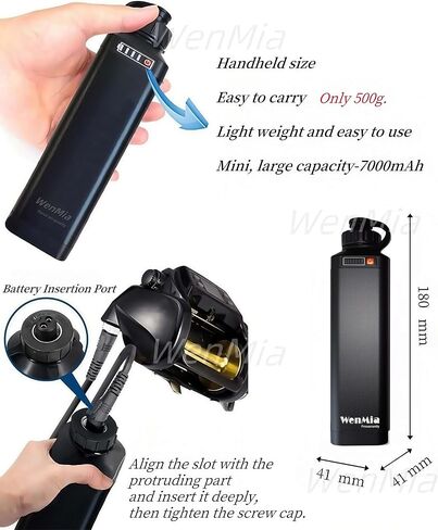 14.8V Portable Rechargeable Lithium Battery for Sea Fishing. Electric Fishing Wheel Lithium Battery for Daiwa Tanacom Banax Kaigen Electric Fishing Wheels. in Saudi Arabia