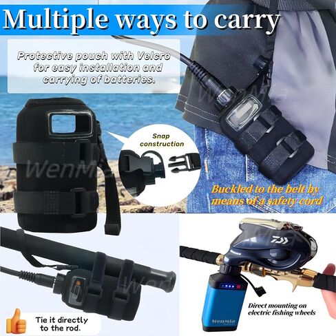 14.8V Portable Rechargeable Lithium Battery for Sea Fishing. Electric Fishing Wheel Lithium Battery for Daiwa Tanacom Banax Kaigen Electric Fishing Wheels. in Saudi Arabia
