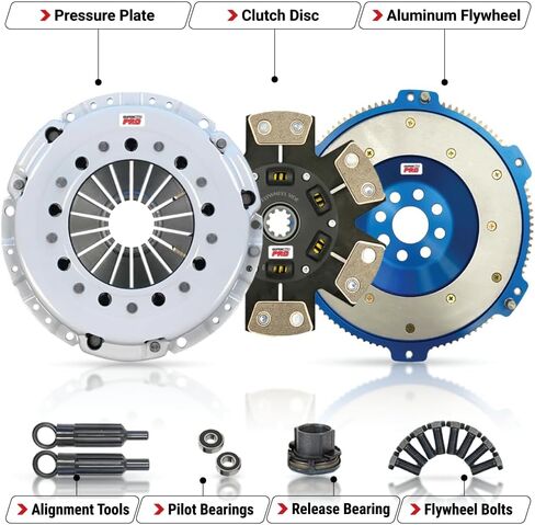CMP Stage 4 Race Clutch Kit with Aluminum Flywheel Fits BMW 98-99 323i 323is 92-95 325i 325is 96-99 328i 328is 91-95 525i 97-98 528i 95-99 M3 97-02 Z3 Z3M E36 E34 E39 M50 M52 S50 S52 S54 in Saudi Arabia