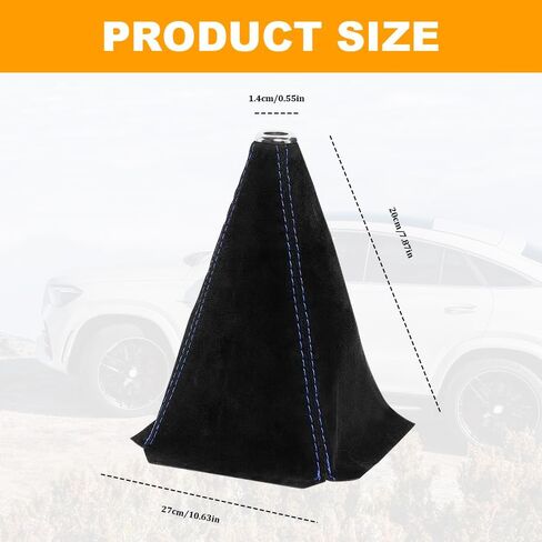 Car Shift Boot Cover, Shifter Boot Cover, Gear Gaiter Cover Auto Shift Boot Sleeve Protector, Suede Leather Shift Knob Boot Dust Cover Universal for Manual/Automatic Shift Knob (Red/Red) in Saudi Arabia