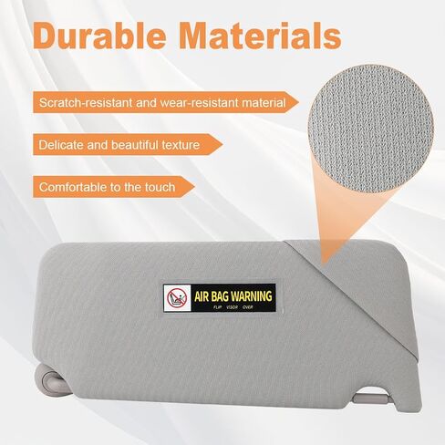 Left Driver and Right Passenger Side Sun Visor with Light and Mirror Compatible with Honda Accord 2008-2017 Gray Sunvisor Replacement for 83280-TA5-A71ZA 83280-TA5-A51ZA 83230TA0A91ZA in Saudi Arabia