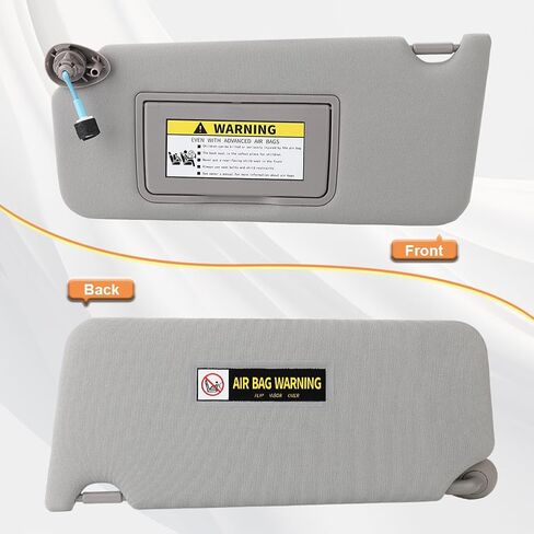 Left Driver and Right Passenger Side Sun Visor with Light and Mirror Compatible with Honda Accord 2008-2017 Gray Sunvisor Replacement for 83280-TA5-A71ZA 83280-TA5-A51ZA 83230TA0A91ZA in Saudi Arabia
