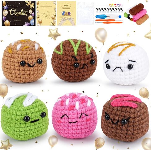 Fortuning's JDS Crochet Kit for Beginners - Skull Couple Crochet Set with Step-by-Step Video Tutorials, Beginner's Kit for Adults, 2 PCS Skull Crocheting Set in Kuwait