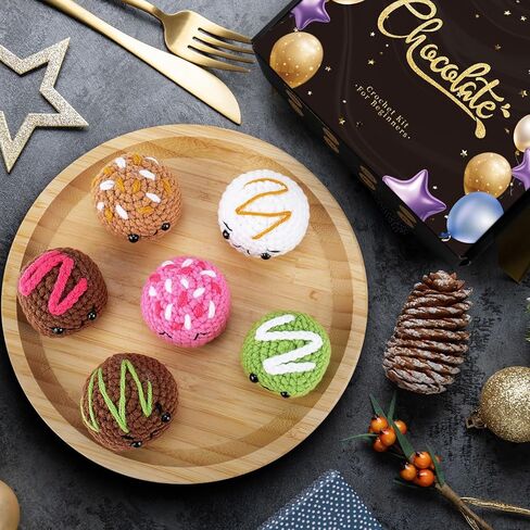 Fortuning's JDS Crochet Kit for Beginners - Skull Couple Crochet Set with Step-by-Step Video Tutorials, Beginner's Kit for Adults, 2 PCS Skull Crocheting Set in Kuwait