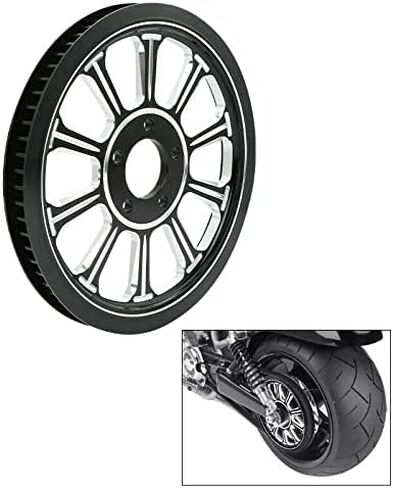 TCMT Rear Wheel Belt Pulley Sprocket Fit For Harley Touring CVO Road Street Electra Glide FLTR FLHT FLHR FLHX Without ABS 1997-2008 in Saudi Arabia