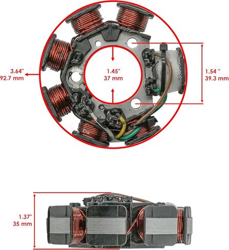 Caltric Stator Magneto متوافق مع Yamaha TTR125E TTR125L TTR125LE 2003-2017 in Saudi Arabia
