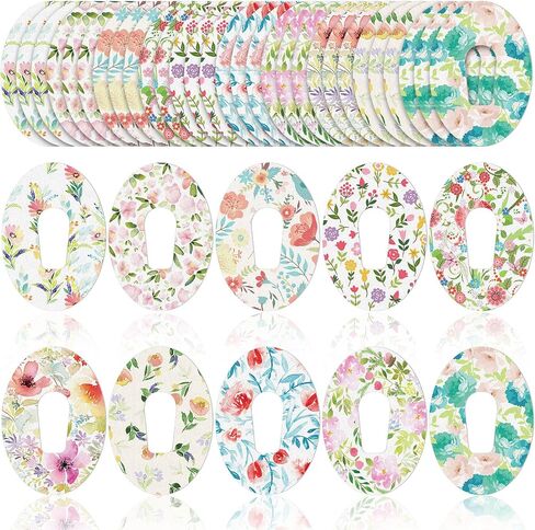 Paneee 30 PCS 10 أنماط تصحيحات لاصقة متوافقة مع شريط لاصق مستشعر Dexcom Clotproof Colorful مع حماية مراقبة الجلوكوز المستمر المقسم (G6،3.94 × 2.76 بوصة) in Saudi Arabia