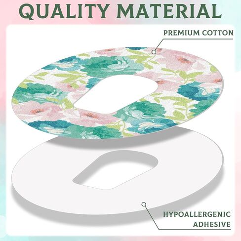 Paneee 30 PCS 10 أنماط تصحيحات لاصقة متوافقة مع شريط لاصق مستشعر Dexcom Clotproof Colorful مع حماية مراقبة الجلوكوز المستمر المقسم (G6،3.94 × 2.76 بوصة) in Saudi Arabia