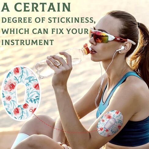 Paneee 30 PCS 10 أنماط تصحيحات لاصقة متوافقة مع شريط لاصق مستشعر Dexcom Clotproof Colorful مع حماية مراقبة الجلوكوز المستمر المقسم (G6،3.94 × 2.76 بوصة) in Saudi Arabia
