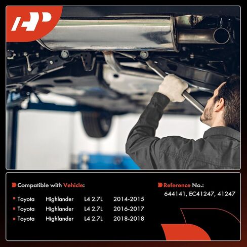 A-Premium Front Catalytic Converter Kit Direct-Fit Compatible with Toyota Highlander 2014 2015 2016 2017 2018 2.7L, E.P.A. Compliant, Replace# EC41247 in Saudi Arabia